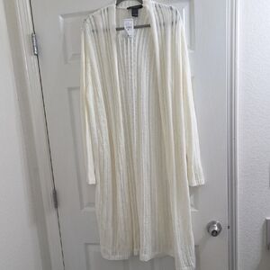 Ashley Stewart Ivory Knit Cardigan
